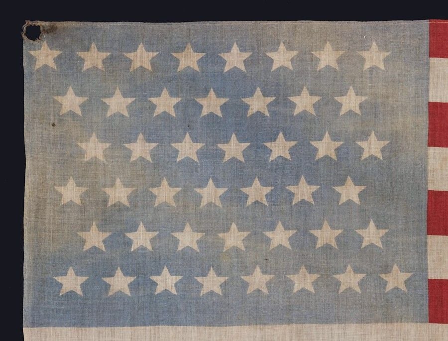 44 Stars, Wyoming Statehood,  Zigzag Rows, Great Color and Wear