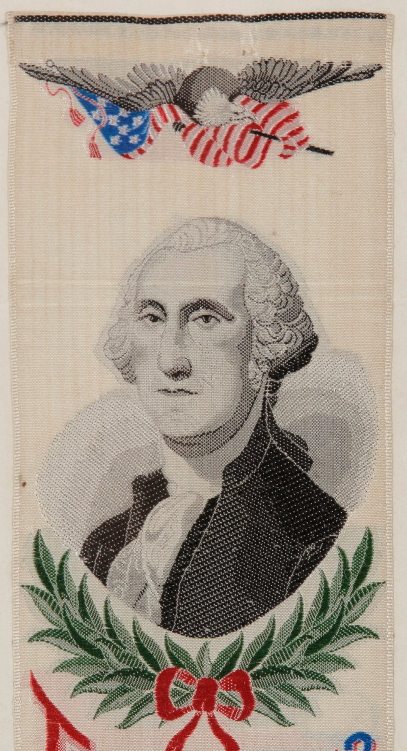 Stevengraph Bookmark with an Image of George Washington 1