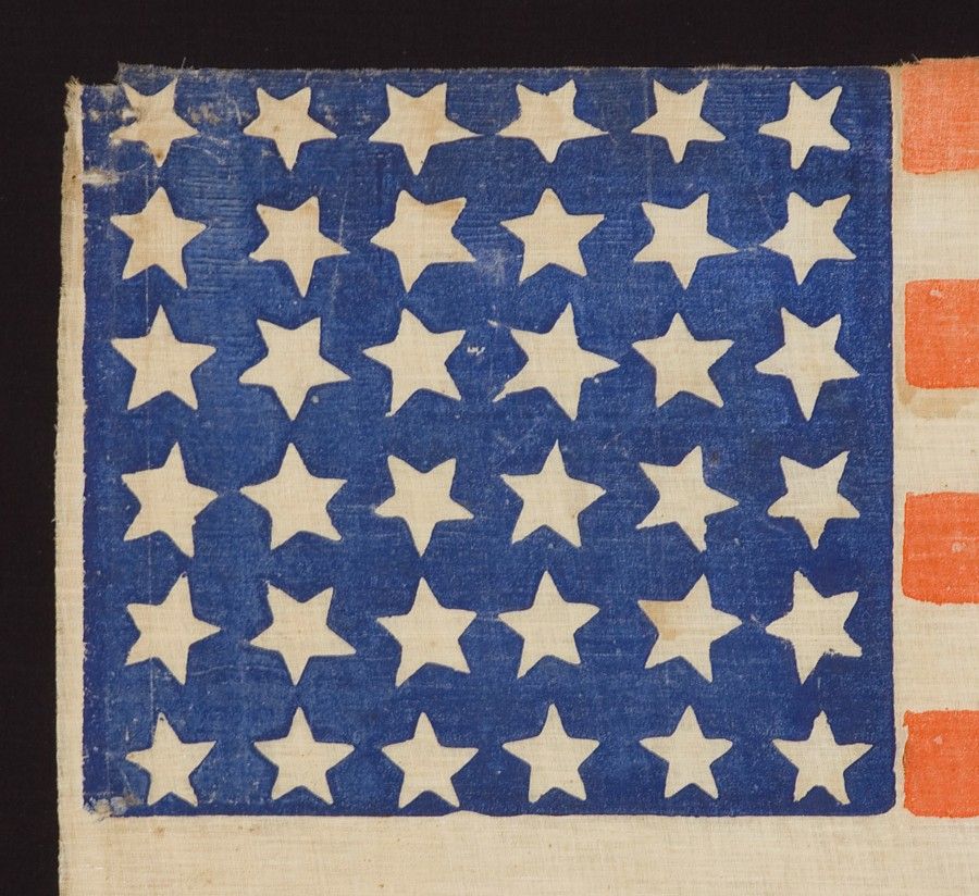 36 Star Parade Flag, 1880 Pres. Campaign of Garfield & Arthur 1