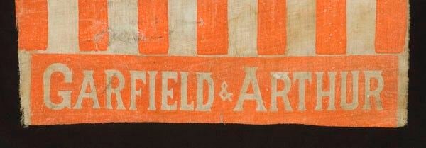 36 Star Parade Flag, 1880 Pres. Campaign of Garfield & Arthur 3