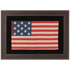 Antique 13-Star Printed American Flag, Unusually Large