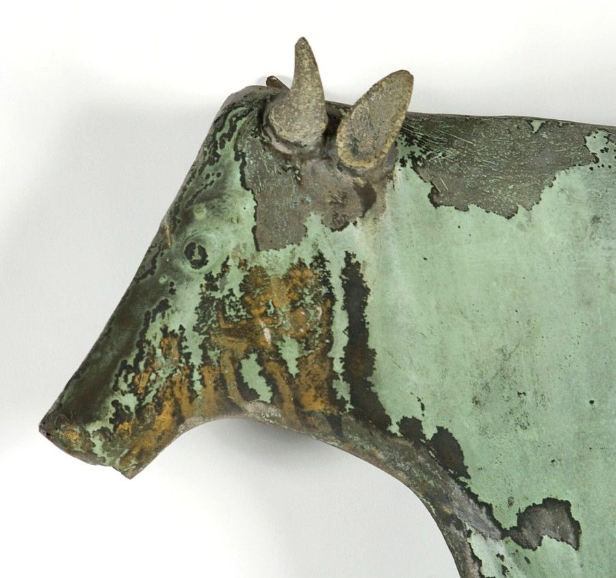 Folk Art Cow Weathervane, Downtown Gallery Provenance, A Great Example