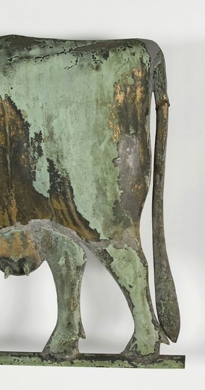 Horn Cow Weathervane, Downtown Gallery Provenance, A Great Example
