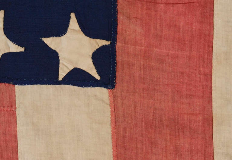 19th Century Spectacular 34 Star Civil War Flag