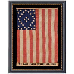 Spectacular 34 Star Civil War Flag