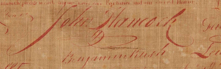 Rare Printing Of The Declaration Of Independence On Cloth 1