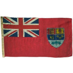 Antique CANADIAN VERSION OF THE BRITISH RED ENSIGN, MADE BY ANNIN