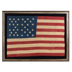 Antique HOMEMADE 34-STAR CIVIL WAR FLAG