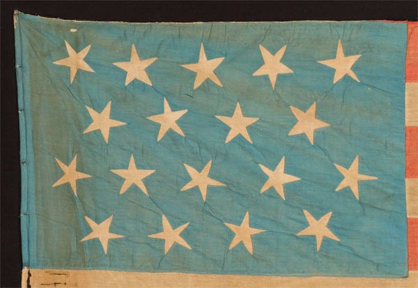American 18 Star, 11 Stripe, Louisiana Secessionist Flag, Civil War Era