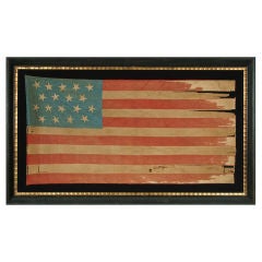 Used 18 Star, 11 Stripe, Louisiana Secessionist Flag, Civil War Era