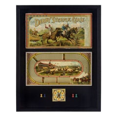 "DERBY" STEEPLE CHASE GAME, MADE BY MCLOUGHLIN BROS, NYC, 1888