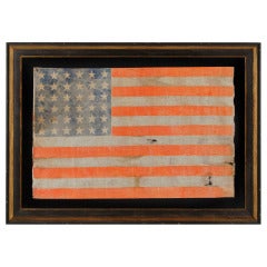 Antique 36 Stars 1864-67 Large Scale American Parade Flag of the Civil War Era