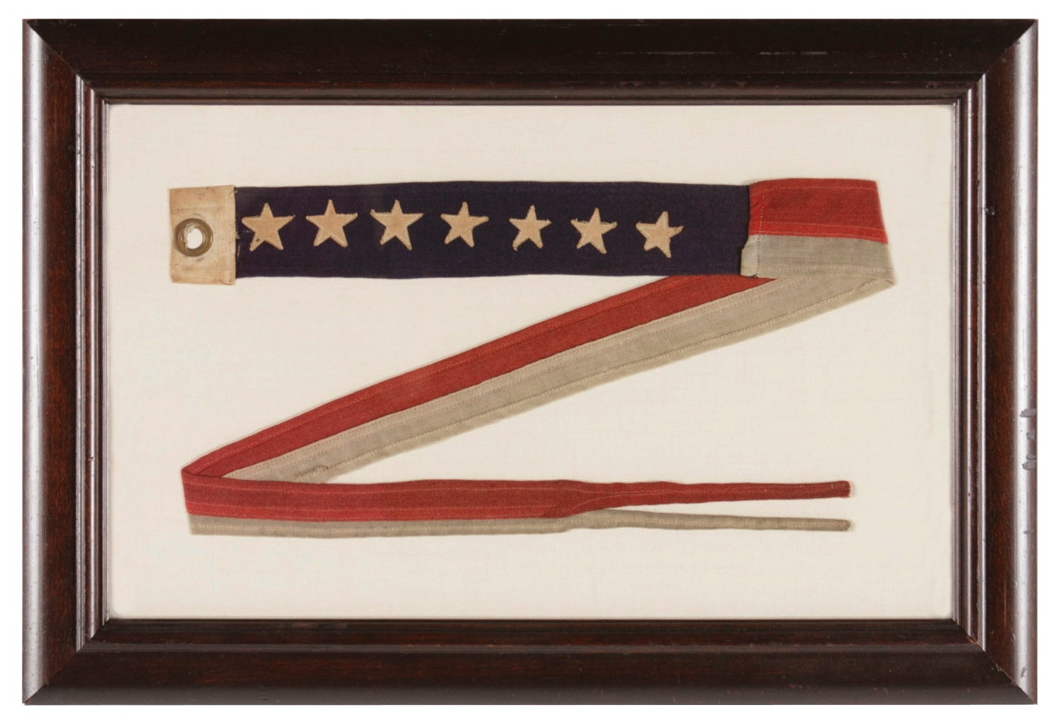 U.S. Navy Commissioning Pennant with 7 Stars WWI-WWII Era (1917-1945)