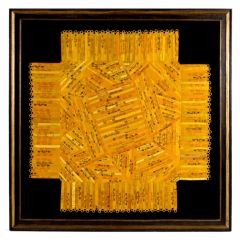 Outstanding Cigar Silk Piecework Table Cover