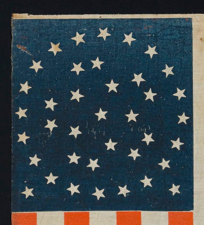 38 Stars In An Exceptionally Rare "Great Star in a Wreath"