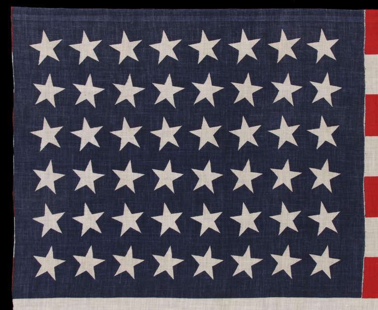 American 48-Star Parade Flag in Large-Scale Dancing Row Pattern
