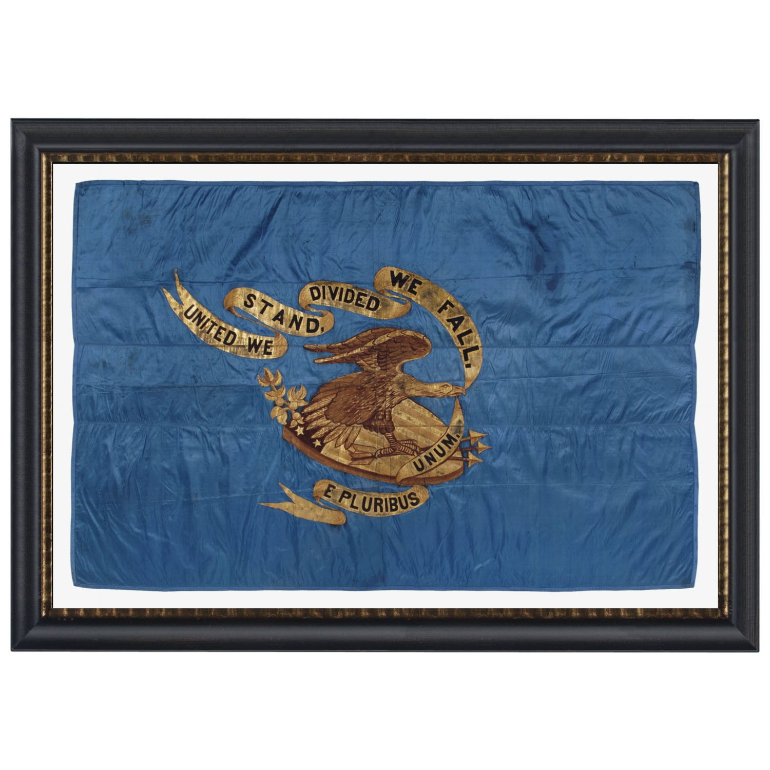 Civil War Regimental Flag with a Dramatic Wartime Eagle
