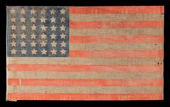 36 Star Antiques American Parade Flag of the Civil War Era