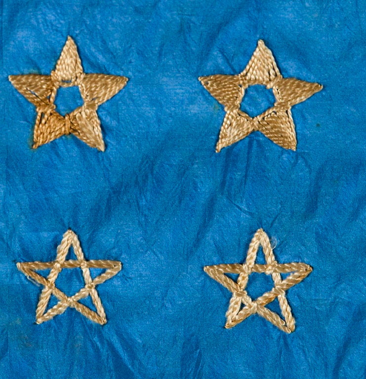 38 Star, Silk Flag With Embroidered Stars & 12 Stripes 2