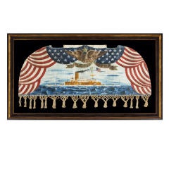 Iotic Banner Depicting The U.S.S. Monterey