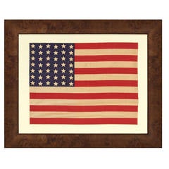 Antique 42 Star Flag In A wave Configuration of Lineal Columns