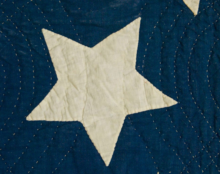 19th Century An American Folk Art Masterpiece: Civil War Period American Flag