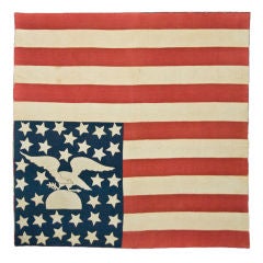 An American Folk Art Masterpiece: Civil War Period American Flag