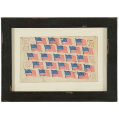 Unusual Cover (Envelope) With Repeating Images of 45 Star Flags
