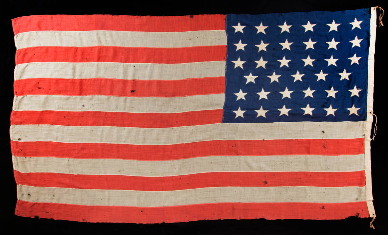 american flag with 35 stars