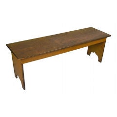 Antique Mustard Yellow Water Bench With Great Color