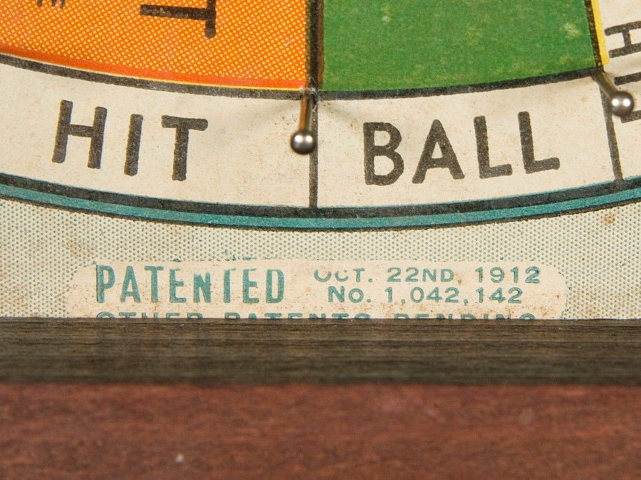 Extraordinary 1912 Patented Major Leage Baseball Game 5