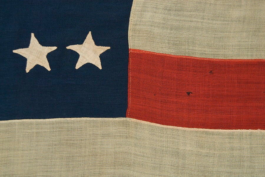 American 38 STAR FLAG WITH SINGLE-APPLIQUED STARS