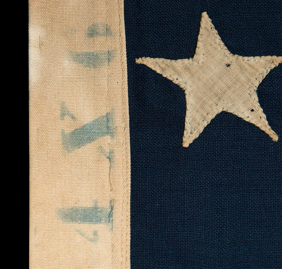 38 STAR FLAG WITH SINGLE-APPLIQUED STARS 2