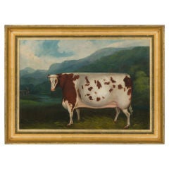 Folk Painting Of A Prize Cow, Ca 1880: