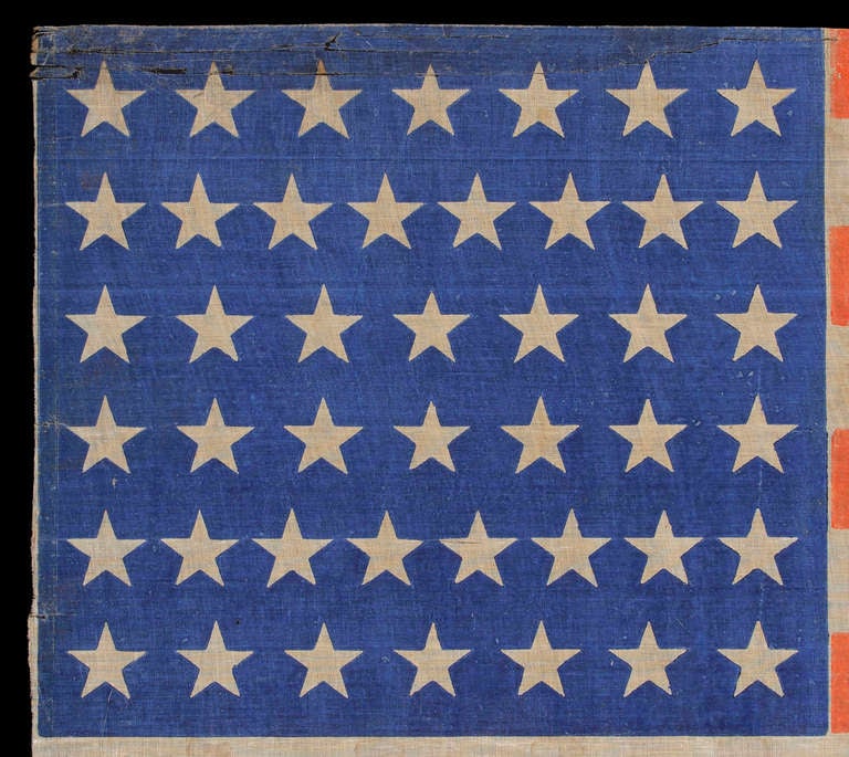 44 Star Large Scale Parade Flag in Justified Rows In Good Condition In York County, PA