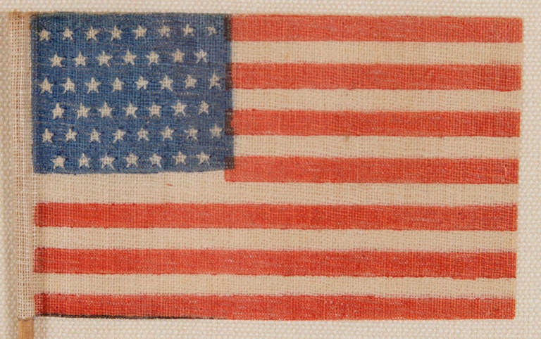 45 Star Antique Flag 1896-1907 Utah Statehood Spanish-American War-Era In Good Condition In York County, PA