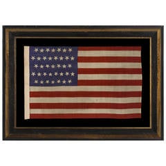 Antique Thirty-Seven Star Flag with Dancing or Tumbling Stars