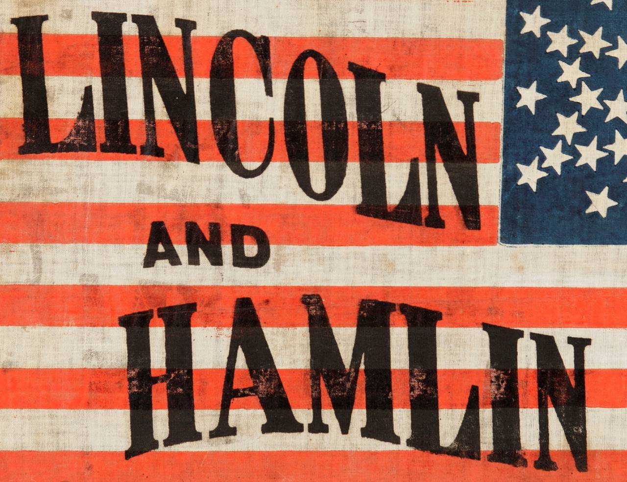 33 Star Flag Made for the 1860 Campaign of Lincoln and Hamlin In Good Condition In York County, PA