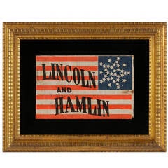 Antique 33 Star Flag Made for the 1860 Campaign of Lincoln and Hamlin