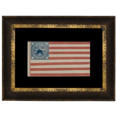 Antique 34 Star American Flag Cover With A Single Wreath Star Pattern