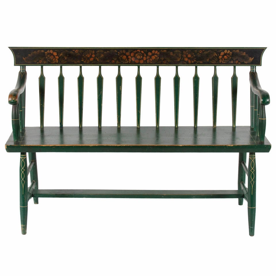 Diminutive Settee In Kelly Green Paint