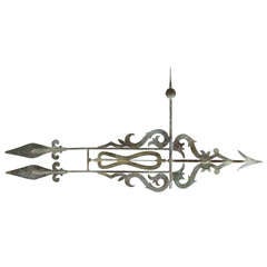 Rare Bannerette Weathervane With A Built-In Spinner