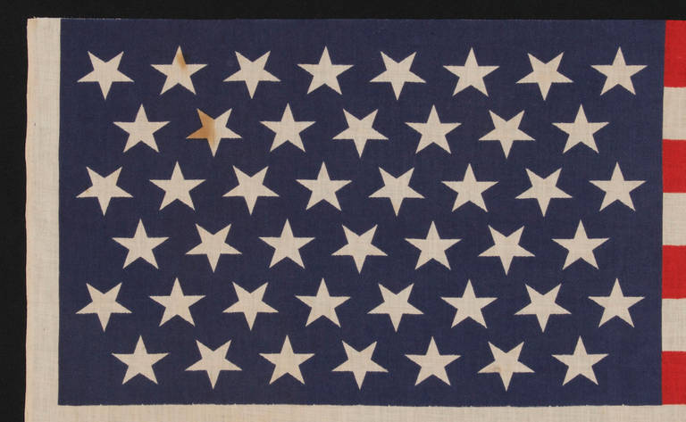 45 Star Flag in Linear Rows With 