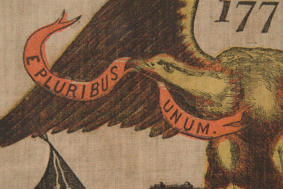Patriotic 1876 Centennial Banner With An Eagle 1