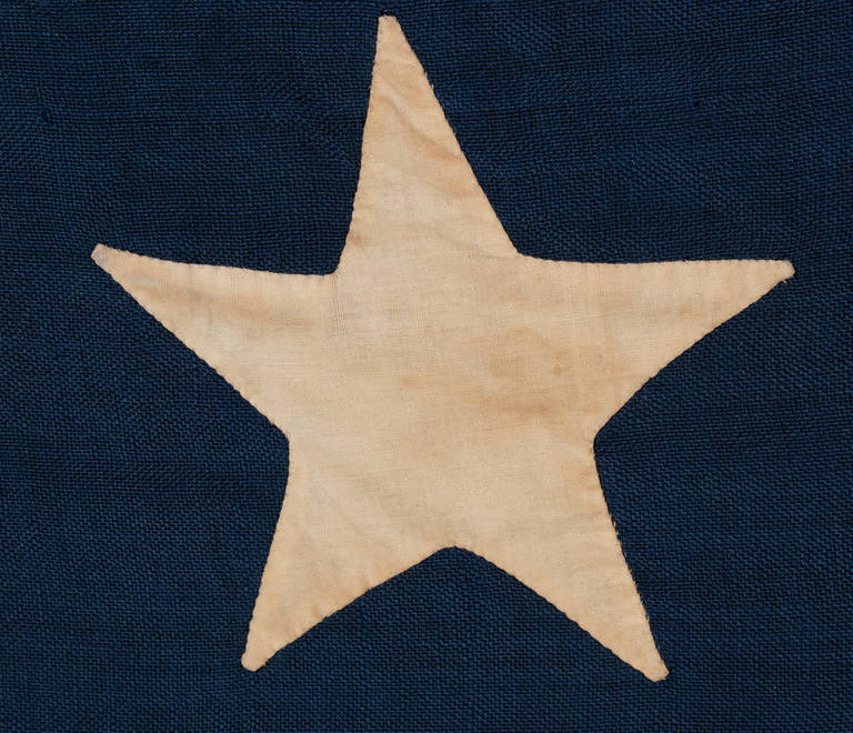 Thirteen Huge Stars on a Strikingly Graphic Flag of the Civil War Era 1