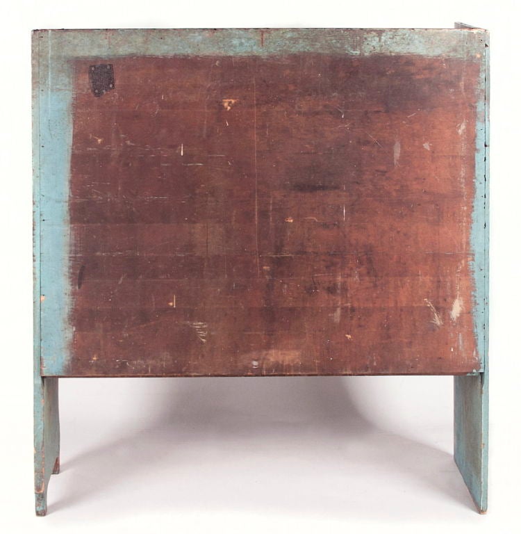 Pair of Robin's Egg Blue-Painted Benches 2