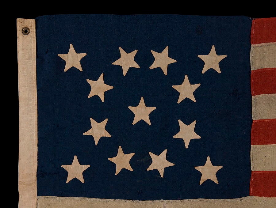 13 Hand-sewn Stars In A Medallion Configuration