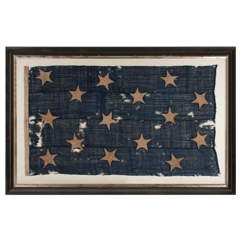 One Of the Earliest Flags in America: Authentic 15 Star US Navy