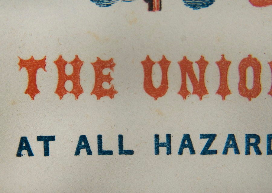 Civil War, Pro-union Broadside/flyer With A 35-star Flag Image