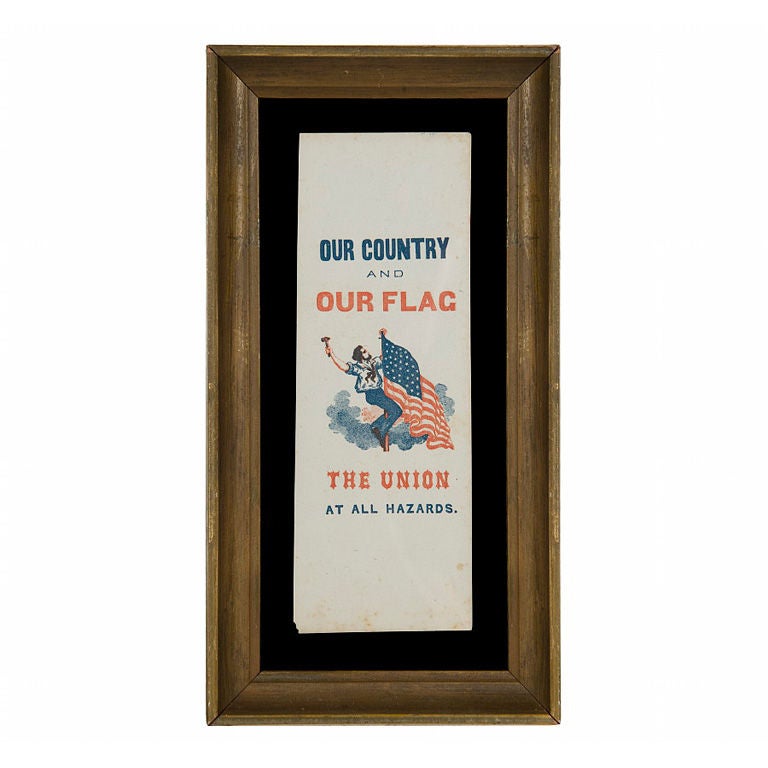 Civil War, Pro-union Broadside/flyer With A 35-star Flag Image